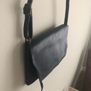 Deep Navy Italian Leather Crossbody NWOT